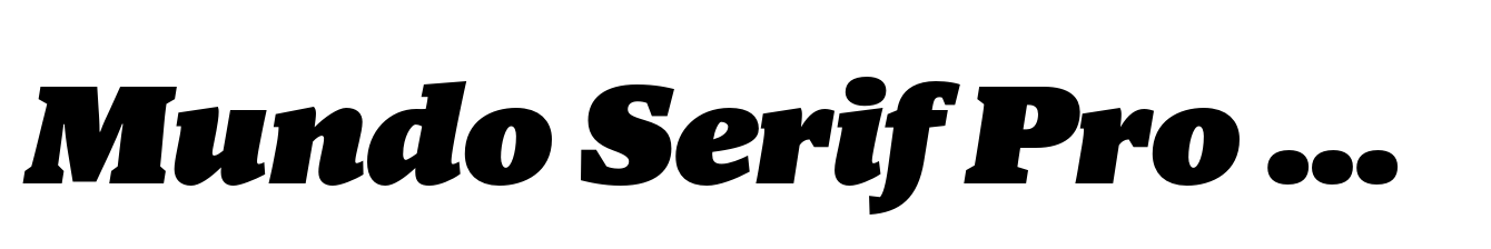 Mundo Serif Pro Ultra Italic